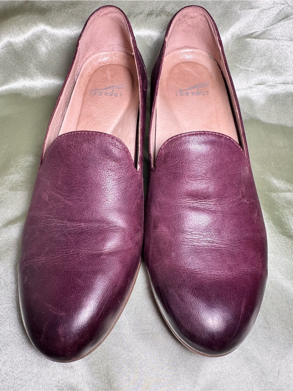 Dansko Preston Leather Chunky Block Heel Pumps Shoes Eggplant EU 37 US 6.5-7 - Picture 2 of 8